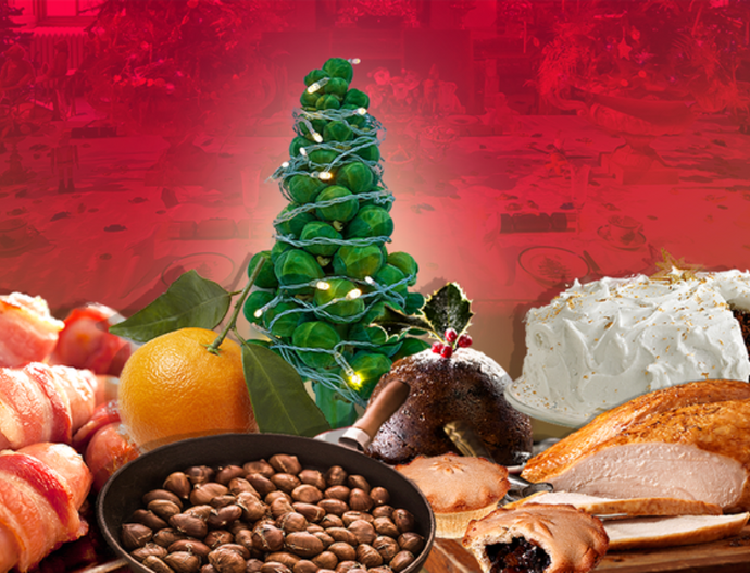 The most popular Christmas foods consumed on Christmas Day