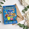 Personalized File Sonic Invitation | Sonic Birthday Invitation | Sonic Party Invite | Printable Birthday Party Invitations | Kids Party E-Invite |PNG File Only