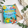 Personalized File Pokemone Birthday Invitation Digital, Pikachu Party Invite, Summer Pool Party Invitation, For Gamer Pool Birthday Boy Party PNG File Only