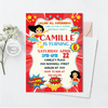 Personalized File Wonder Woman Birthday Invitation | Printable Birthday Wonder Woman Party Invitations, Kids Party Invite | Instant Download PNG File Only