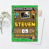 Personalized File Minecrafter Invitation | Minecrafter Birthday Invitations | Minecraft Birthday Party | Mine Invite | Digital Download | Printable PNG File Only