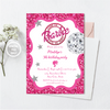 Personalized File Digital Girl's Birthday Party, Invitation for Girl Printable, Instant Download, Hot Pink Birthday Invite, Glitter Pink Invitation PNG File Only