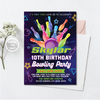 Personalized File Bowling Birthday Invitation | Glow Bowling Invitation | Bowling Invitation | Bowling Party Invite | Glow Invitation | PNG File Only