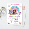 Personalized File Gabbys Dollhouse Birthday Invitation Printable Invite Instant Download Gabby's Kids Birthday invitePNG File Only