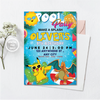 Personalized File Pokemone Birthday Invitation Digital, Pikachu Party Invite, Summer Pool Party Invitation, For Gamer Pool Birthday Boy Party PNG File Only