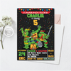 Personalized File Turtle Birthday Invitation | Printable Ninja Invite, Turtle Evite, Editable| Instant Download PNG File Only