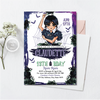 Personalized File Wednesday Invite, Wednesday Invitation Birthday, Addams Family Invite, Wednesday Party, Printable Invitation, Instant Download, 5x7 PNG File Only