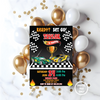 Personalized File Wheels Birthday Invitation, Hot Cars Birthday Invitation, Kid invitation, Race Cars Invitation, Instant Download PNG File Only