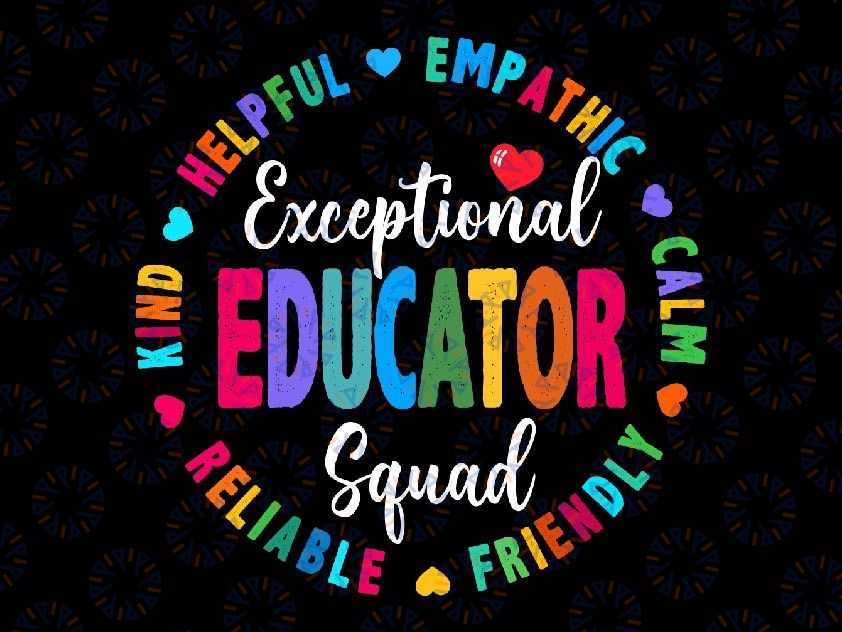 Teacher Autism Svg, Exeeptional Educator Squad Autism Awareness Svg, Autism Awareness Png, Digital Download