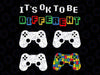 Its Ok To Be Different Autism Awareness Svg, Dinosaur Game Controller Svg, Autism Awareness Png, Digital Download