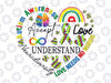 Autism Awareness Heart Accept Love Understand Neurodiversity Png, Autism Awareness Png, Digital Download