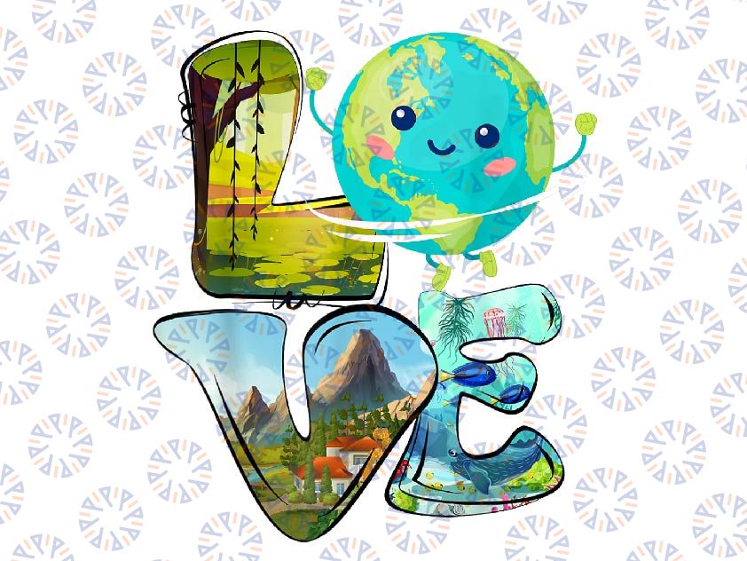 PNG ONLY Love World Earth Day 2024 Png, Planet Environmental Animal Png, Earth Day Png, Digital Download