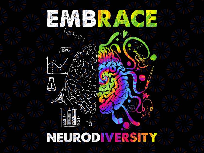 PNG ONLY Embrace Neurodiversity Autism Awareness Png, ASD Autism Brain Png, Autism Awareness Png, Digital Download