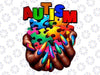 PNG ONLY Autism Awareness Hand Black Png, Autism Mom Puzzle Piece Png, Autism Awareness Png, Digital Download