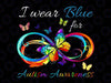 PNG ONLY I Wear Blue For Autism Awareness Month Png, Butterfly Autism Watercolor Png, Autism Awareness Png, Digital Download