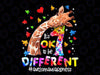 PNG ONLY Autism Awareness Cute Giraffe Animal Png, It's Ok To Be Different Png, Autism Awareness Png, Digital Download