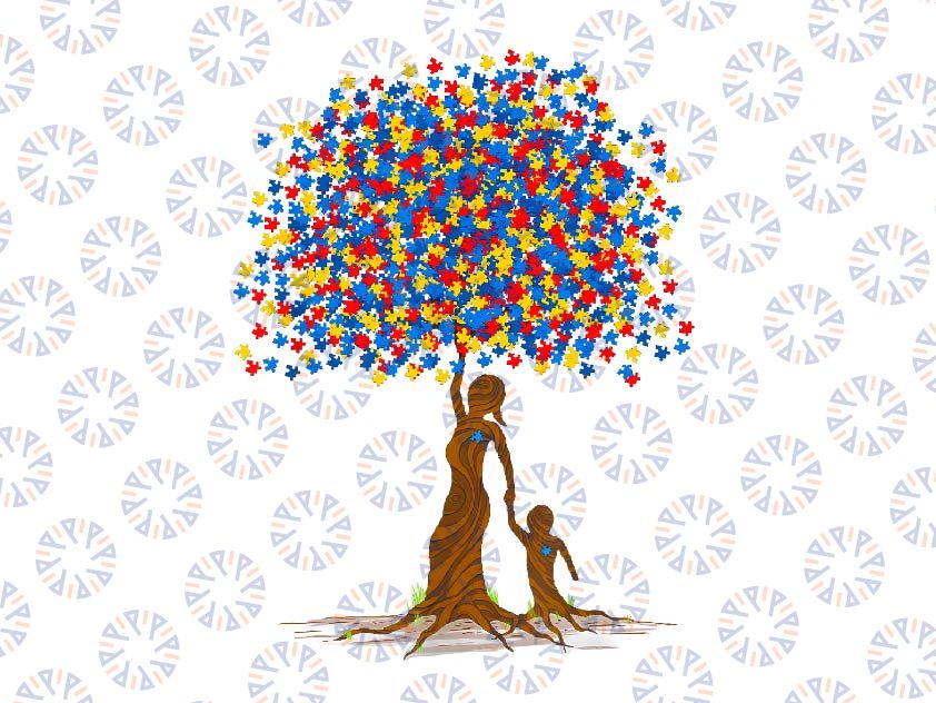 PNG ONLY Autism Mom Puzzle Tree Autism Awareness Support Png, Tree Autism Support Png, Autism Awareness Png, Digital Download