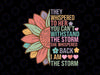 They Whispered To Her You Can't Withstand The Storm Svg, Breast Cancer Warrior Sunflower Svg, Breast Cancer Awareness Png, Digital Download