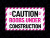 Mastectomy Breast Cancer Boobs Under Construction Svg, Caution Boobs Under Svg, Breast Cancer Awareness Png, Digital Download