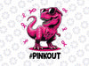 Pink Out Breast Cancer Dinosaur Ribbon Png, Pink Dinosaur Cancer Support Png, Breast Cancer Awareness Png, Digital Download