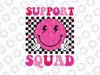 Support Squad Breast Cancer Awareness Svg, Pink Ribbon Smile Face Svg, Breast Cancer Awareness Png, Digital Download