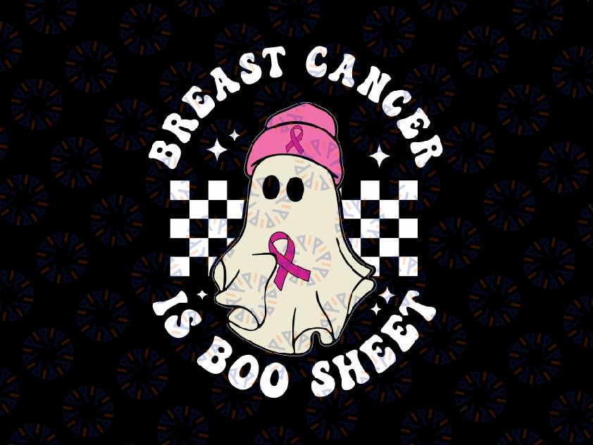 Breast Cancer Is Boo Sheet Svg, Cancer Warrior Ghost Svg, Breast Cancer Awareness Png, Digital Download