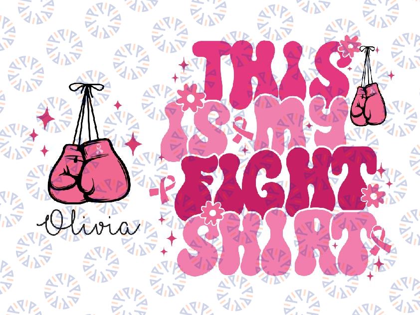 Personalized Breast Cancer Awareness Svg, Custom This is My Fight Svg, Breast Cancer Svg, Pink Ribbon Svg, Breast Cancer Support