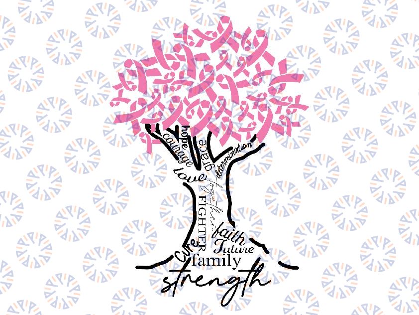 Pink Ribbon In October Svg,  Breast Cancer Fighter Svg, Breast Cancer Awareness Svg, Pink Ribbon Svg, Motivational, Digital Download
