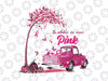 In October We Wear Pink Truck Png, Pickup Truck Png, Breast Cancer Png, Pumpkin Cancer With Truck Png, Digital Download