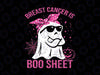 Breast Cancer Is Boo Sheet Breast Cancer Warrior Halloween Svg, Funny Boo Svg, Cancer Awareness Png, Digital Download