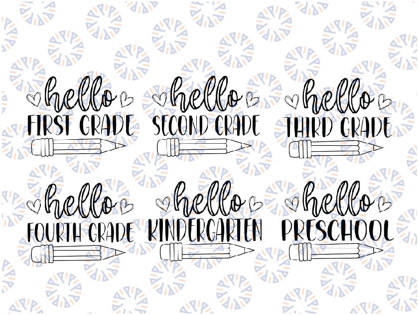 Grade Teacher Svg, Kindergarten Teacher , First Grade 2nd Grade Teacher Svg, First Day of School Svg, Back To School Png, Digital Download