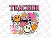 Retro Teacher Life Svg, Teacher Appreciation Svg, Boho Teacher Smiley, Checkered Teacher Svg, Back To School Png, Digital Download