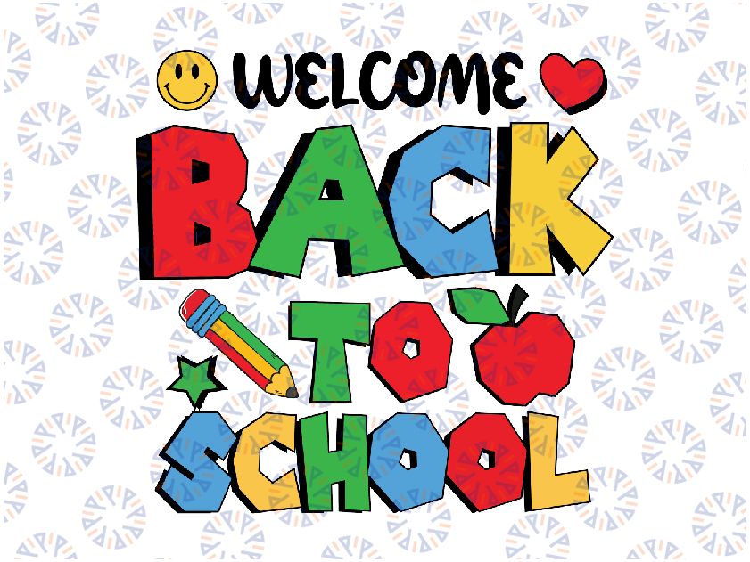 Welcom Back To School Smiley Svg, Groovy Happy First Day Of School Svg, Back To School Png, Digital Download