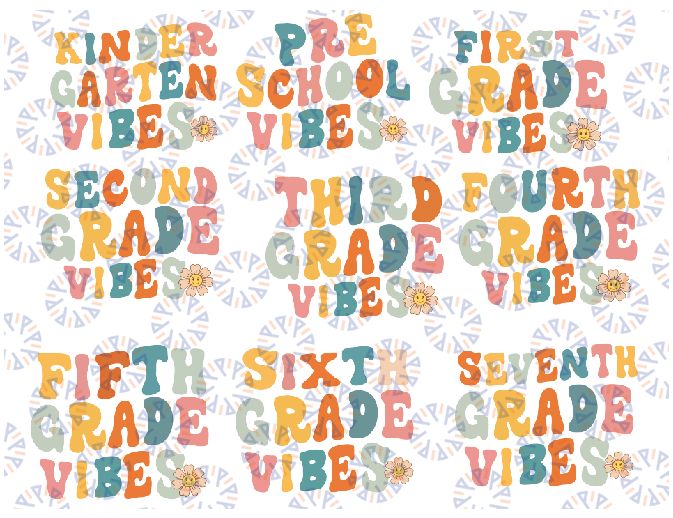 Retro Back To School Svg Bundle, School Vibes Svg, Kindergarten Svg, Groovy Grade Svg, Back To School Png, Digital Download