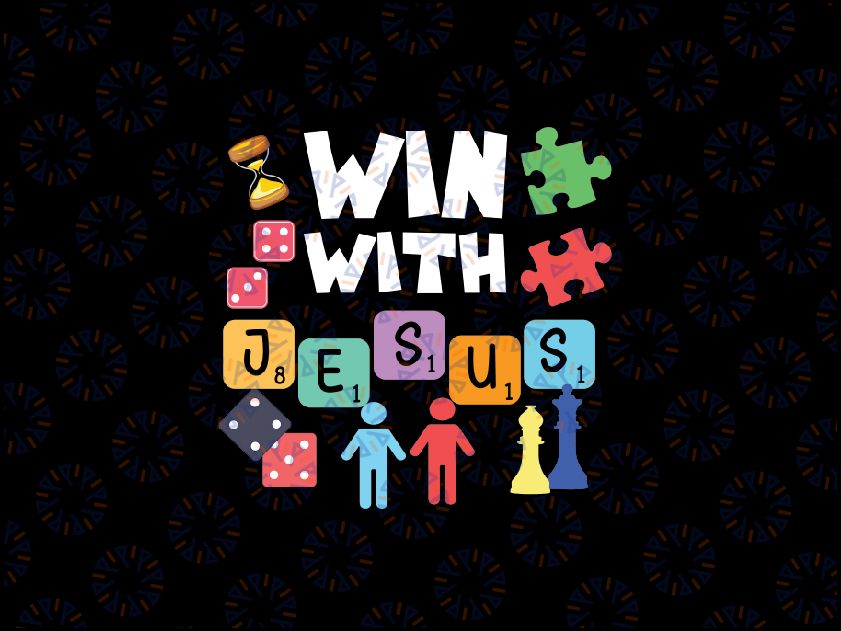 Vacation Bible School Crew 2023 Board Game I Love VBS Svg, Win With Je-su-s Svg, Back To School Png, Digital Download