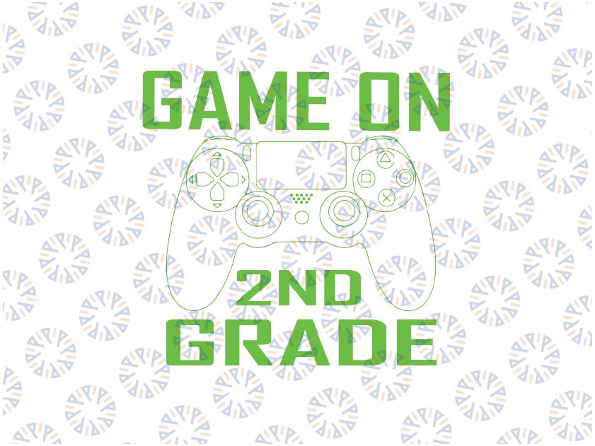 Back To School Game On 2nd Grade Svg, Funny Gamer Student Svg, Back To School Png, Digital Download