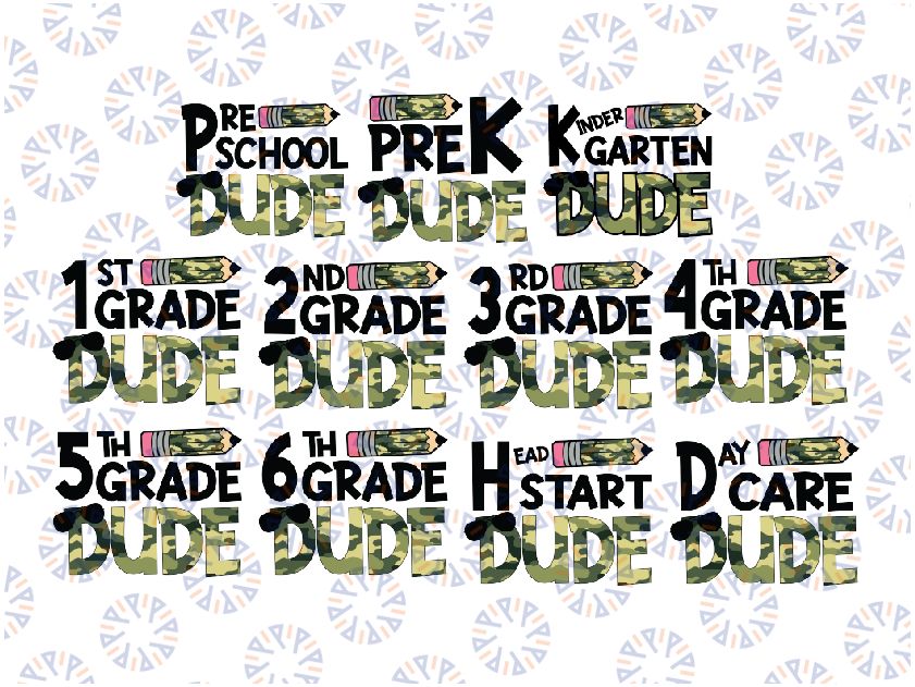 Back to School Dude Png Bundle, First Day Of School png, Preschool Dude Png, Back to School Boy Sublimation Design, Digital Download