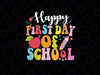 Teacher Student Happy First Day Of School Kid Svg, Retro Teacher Svg, Back to school Png, Digital Download