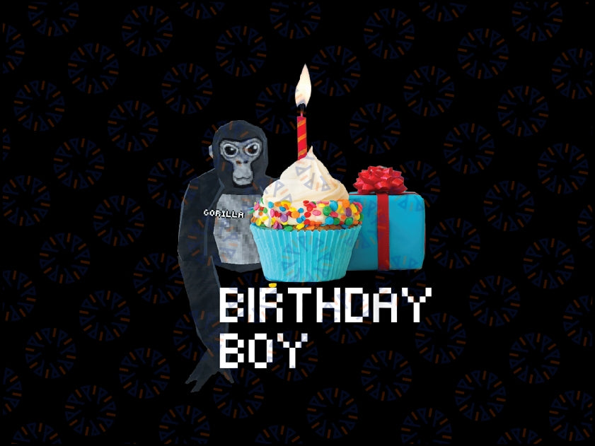 Cool Go-ril-la Birthday Party VR Gamer Png, Go-ril-la Birthday Png, Go-ril-la VR Gamer Png, Digital Download