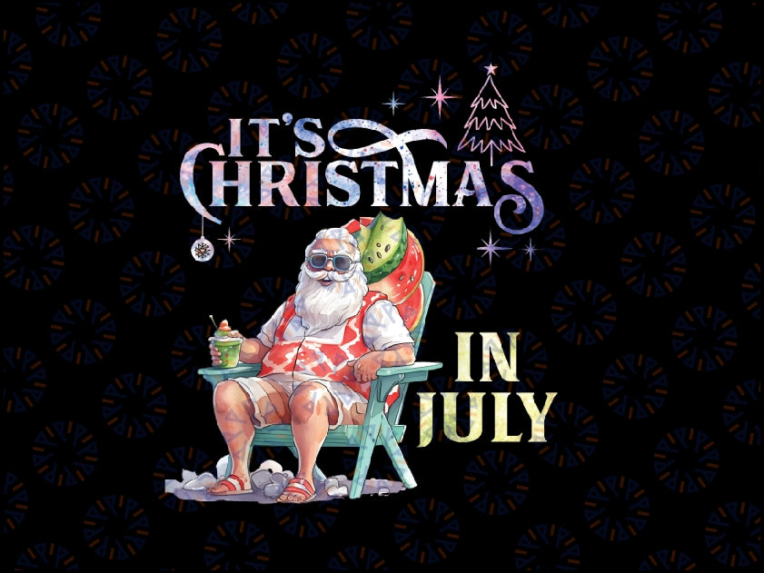 Christmas In July San-ta Beach Summer Float Xmas Funny Png, San-ta Beach Png, Xmas In July Png, Digital Download