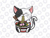 Kawaii Cat Eating Ramen Noodles Japanese Funny Anime Neko Png, Kawaii Cat Png, Kawaii Ramen Png, Digital Download