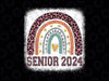 Senior 2024 Rainbow Leopard Png, Class Of 2024 Png,  First Day Of School, Back To School Png, Digital Download