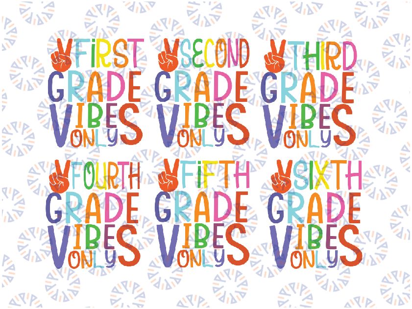 Fifth Grade Vibes Only Svg, 5th Grade Team Retro Svg, 5th Day of School Svg, Back To School Png, digital download