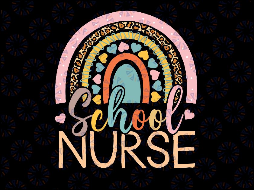 Funny School Nurse Rainbow Leopard Nurse Svg, Nurse Life Svg, Back To School Png, digital download