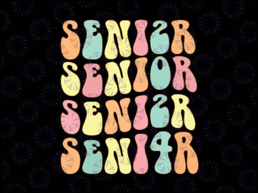 Back To School 2024 Svg, Senior 2024 Retro Groovy Svg, Back To School