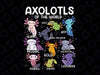 Axolotl Kawaii Axolotls of the World Axolotl Animals Svg, Baby Axolotl Svg, Back To School Png, digital download