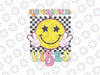 Kindergarten Vibes Smile Face Svg, Back to School Kindergarten Hippie Face Svg, Back To School Png, Digital Download