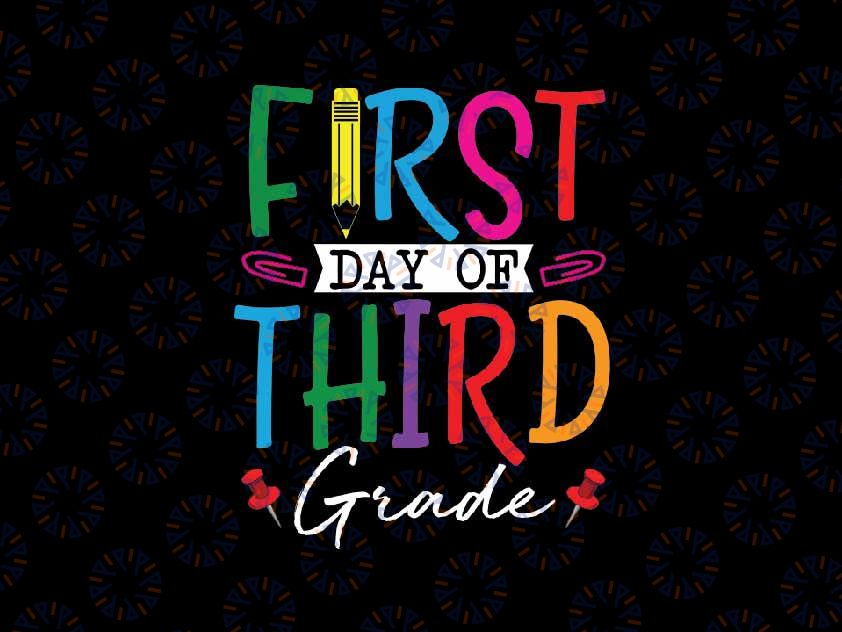 Retro First Day Of Third Grade Team Students Svg, 3rd Grade Team Svg, Back To School Png, Digital Download