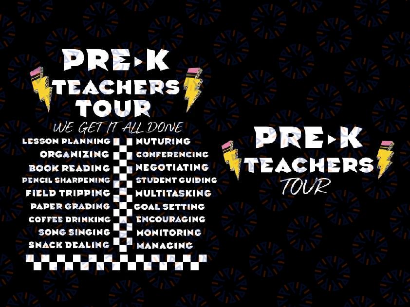 Prek Teacher Tour We Get It All Done Svg, Preschool Teacher Kindergarten Teaching Svg, Back To School Png, Digital Download