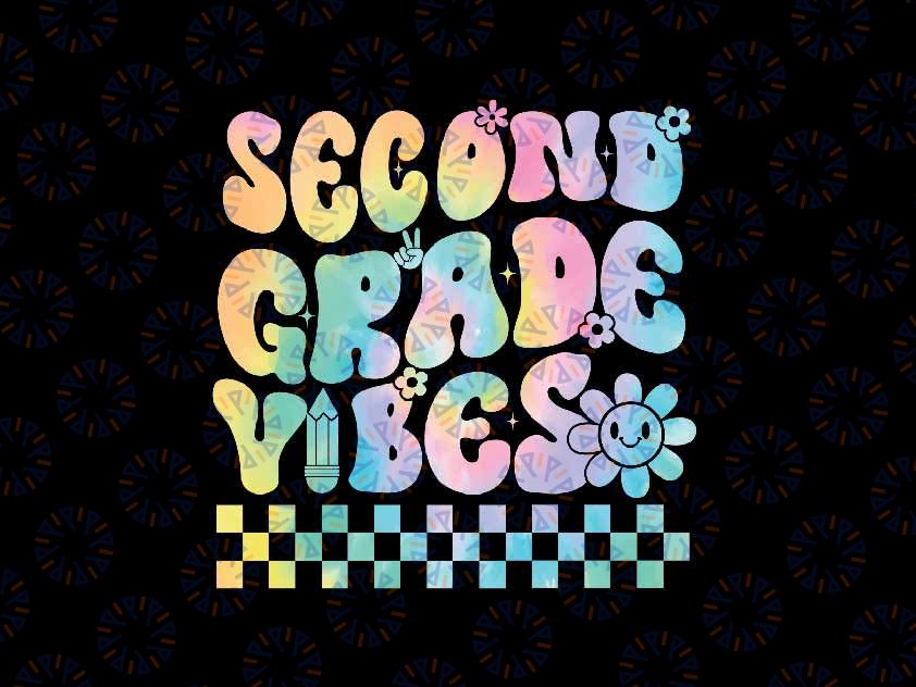 Tie Dye 2nd Grade Vibes Png, Second Grade Retro School Png, Back To School Png, Digital Download